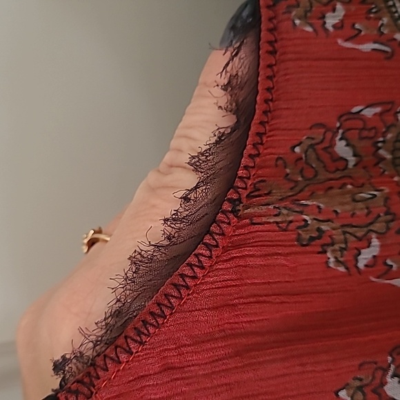 Free People Flaming Hearts Paisley Boho dress Size S - Picture 6 of 16